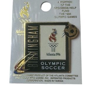 1996 Atlanta Olympic Soccer Pin Birmingham Centennial Games Official Licensed
